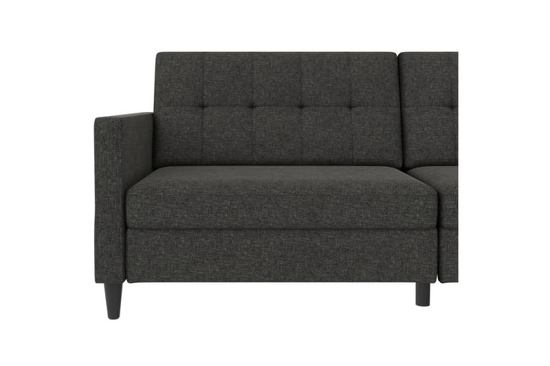 Vuodesohva Hartford 203x83x82 cm, Antrasiitti, Pellavakankaan näköinen (100% polyesteri) - 203x83x82 cm, Antrasiitti, Pellavakankaan näköinen (100% polyesteri) - Huonekalut - Sohva - Vuodesohva