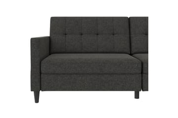 Vuodesohva Hartford 203x83x82 cm, Antrasiitti, Pellavakankaan näköinen (100% polyesteri) - 203x83x82 cm, Antrasiitti, Pellavakankaan näköinen (100% polyesteri) - Huonekalut - Sohva - Vuodesohva - 3 istuttava vuodesohva