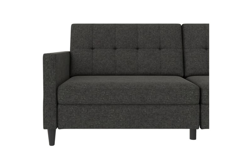 Vuodesohva Hartford 203x83x82 cm, Antrasiitti, Pellavakankaan näköinen (100% polyesteri) - 203x83x82 cm, Antrasiitti, Pellavakankaan näköinen (100% polyesteri) - Huonekalut - Sohva - Vuodesohva - 3 istuttava vuodesohva