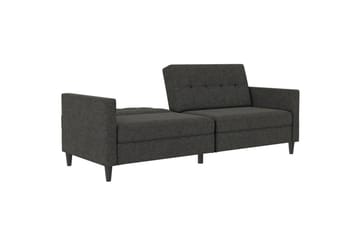 Vuodesohva Hartford 203x83x82 cm, Antrasiitti, Pellavakankaan näköinen (100% polyesteri) - 203x83x82 cm, Antrasiitti, Pellavakankaan näköinen (100% polyesteri) - Huonekalut - Sohva - Vuodesohva - 3 istuttava vuodesohva