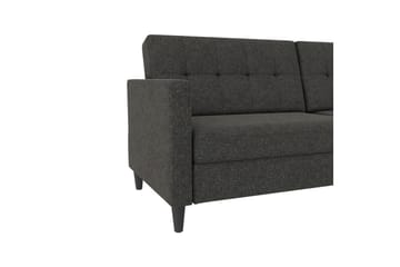 Vuodesohva Hartford 203x83x82 cm, Antrasiitti, Pellavakankaan näköinen (100% polyesteri) - 203x83x82 cm, Antrasiitti, Pellavakankaan näköinen (100% polyesteri) - Huonekalut - Sohva - Vuodesohva - 3 istuttava vuodesohva
