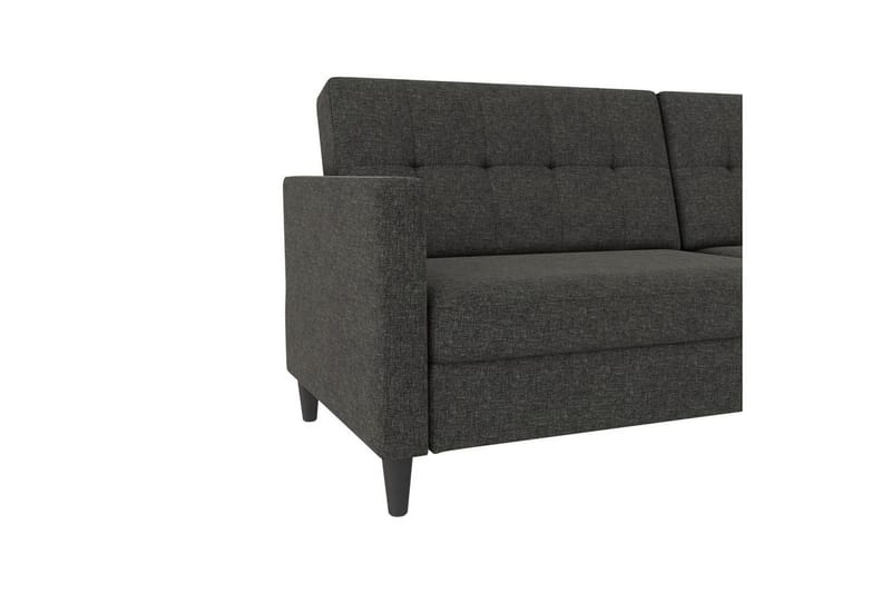 Vuodesohva Hartford 203x83x82 cm, Antrasiitti, Pellavakankaan näköinen (100% polyesteri) - 203x83x82 cm, Antrasiitti, Pellavakankaan näköinen (100% polyesteri) - Huonekalut - Sohva - Vuodesohva - 3 istuttava vuodesohva