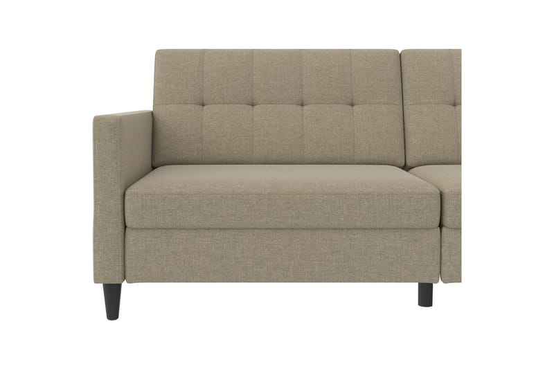 Vuodesohva Hartford 203x83x82 cm, Cappucino, Pellavakankaan näköinen (100% polyesteri) - 203x83x82 cm, Cappucino, Pellavakankaan näköinen (100% polyesteri) - Huonekalut - Sohva - Vuodesohva