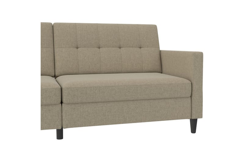 Vuodesohva Hartford 203x83x82 cm, Cappucino, Pellavakankaan näköinen (100% polyesteri) - 203x83x82 cm, Cappucino, Pellavakankaan näköinen (100% polyesteri) - Huonekalut - Sohva - Vuodesohva