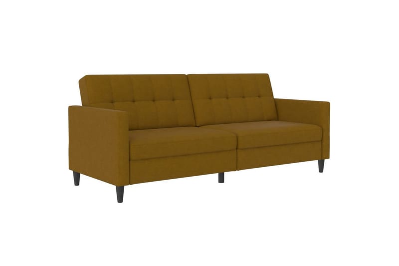 Vuodesohva Hartford 203x83x82 cm, Curry, Pellavakankaan näköinen (100% polyesteri) - 203x83x82 cm, Curry, Pellavakankaan näköinen (100% polyesteri) - Huonekalut - Sohva - Vuodesohva
