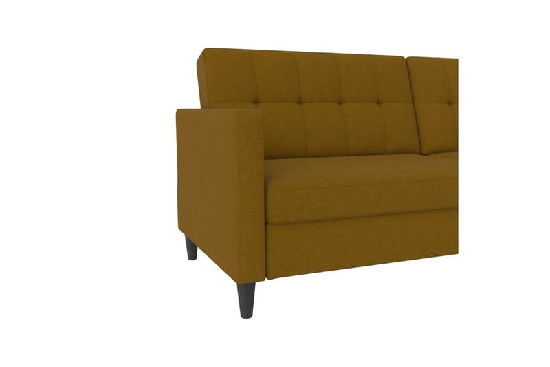 Vuodesohva Hartford 203x83x82 cm, Curry, Pellavakankaan näköinen (100% polyesteri) - 203x83x82 cm, Curry, Pellavakankaan näköinen (100% polyesteri) - Huonekalut - Sohva - Vuodesohva