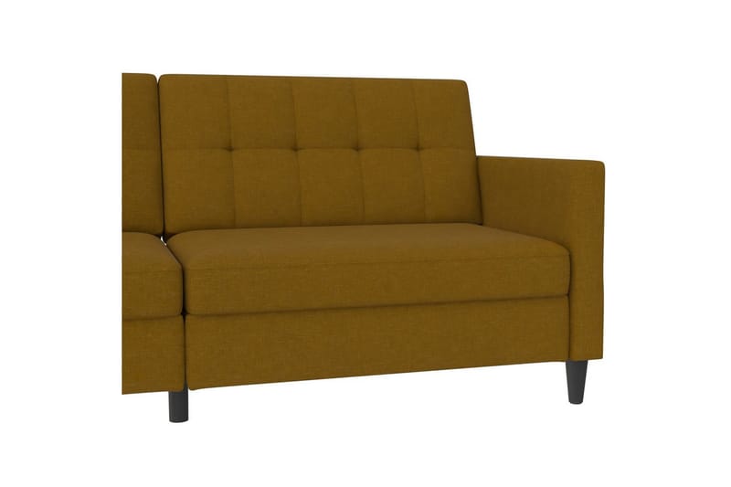 Vuodesohva Hartford 203x83x82 cm, Curry, Pellavakankaan näköinen (100% polyesteri) - 203x83x82 cm, Curry, Pellavakankaan näköinen (100% polyesteri) - Huonekalut - Sohva - Vuodesohva