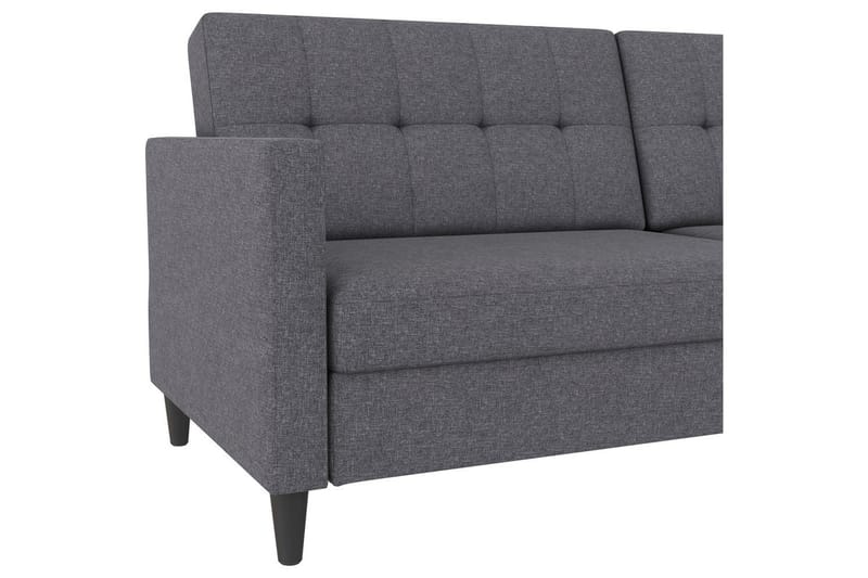 Vuodesohva Hartford 203x83x82 cm, Harmaa, Pellavakankaan näköinen (100% polyesteri) - 203x83x82 cm, Harmaa, Pellavakankaan näköinen (100% polyesteri) - Huonekalut - Sohva - Vuodesohva