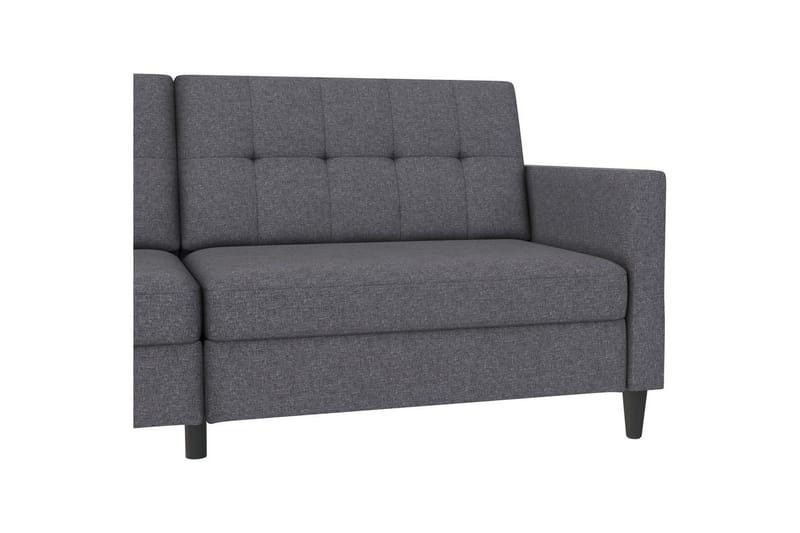 Vuodesohva Hartford 203x83x82 cm, Harmaa, Pellavakankaan näköinen (100% polyesteri) - 203x83x82 cm, Harmaa, Pellavakankaan näköinen (100% polyesteri) - Huonekalut - Sohva - Vuodesohva