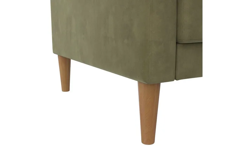 Vuodesohva Lilly Oliivinvihreä, Sametti - Oliivinvihreä, Sametti - Huonekalut - Sohva - Vuodesohva - 3 istuttava vuodesohva