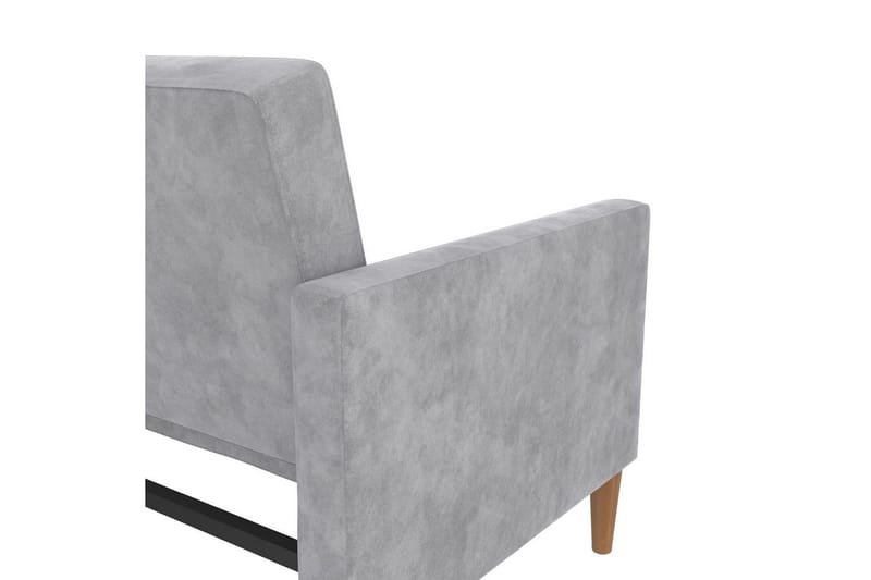 Vuodesohva Lilly Vaaleanharmaa, Sametti - Vaaleanharmaa, Sametti - Huonekalut - Sohva - Vuodesohva - 3 istuttava vuodesohva