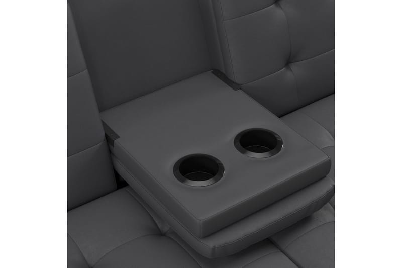 Vuodesohva Maine Harmaa PU - Harmaa PU - Huonekalut - Sohva - Vuodesohva - 3 istuttava vuodesohva