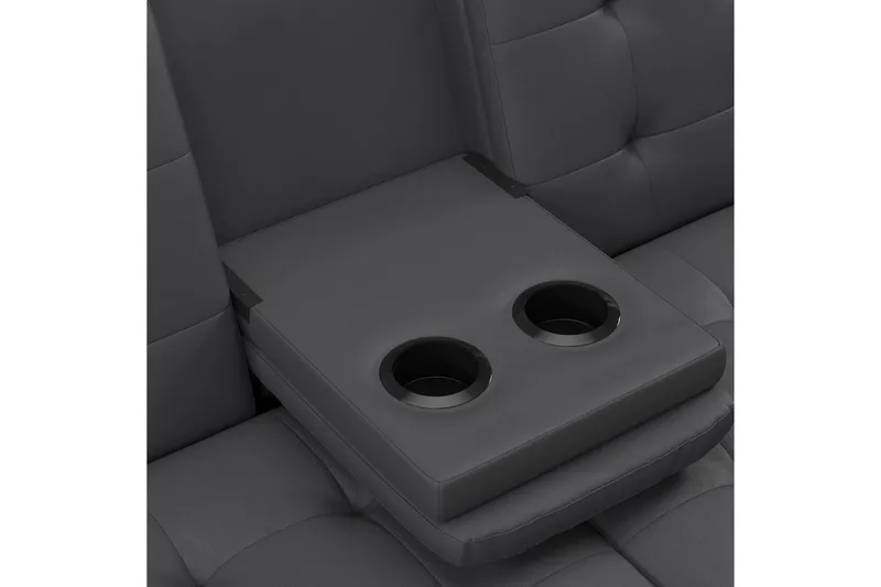 Vuodesohva Maine Harmaa PU - Harmaa PU - Huonekalut - Sohva - Vuodesohva - 3 istuttava vuodesohva