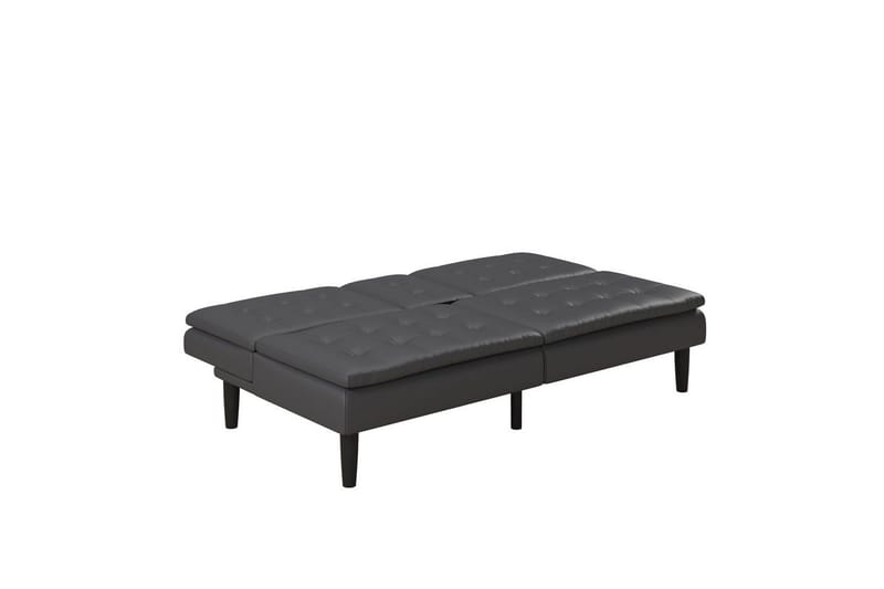 Vuodesohva Maine Harmaa PU - Harmaa PU - Huonekalut - Sohva - Vuodesohva - 3 istuttava vuodesohva