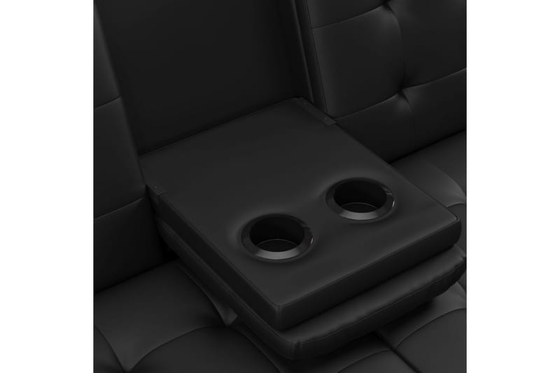 Vuodesohva Maine Musta - Musta - Huonekalut - Sohva - Vuodesohva - 3 istuttava vuodesohva