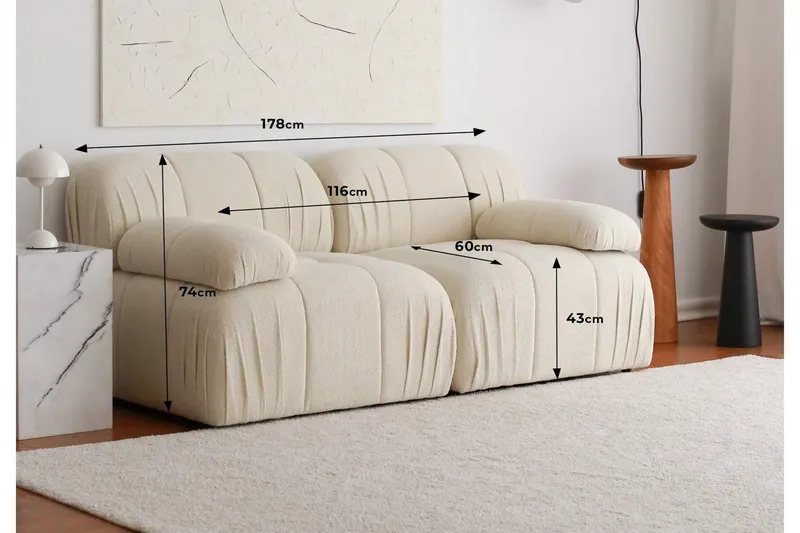 Vuodesohva Murum 2:n ist - Valkoinen - Huonekalut - Sohva - 2:n istuttava sohva