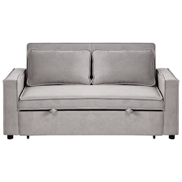 2-istuttava ulosvedettävä vuodesohva 137x179 cm pyörillä kankaasta - Harmaa - Huonekalut - Sohva - Vuodesohva