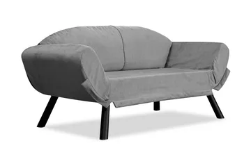 Albertina 2-istuttava vuodesohva 75x210 cm kankaalla - Harmaa - Huonekalut - Sohva - Vuodesohva - 2 istuttava vuodesohva