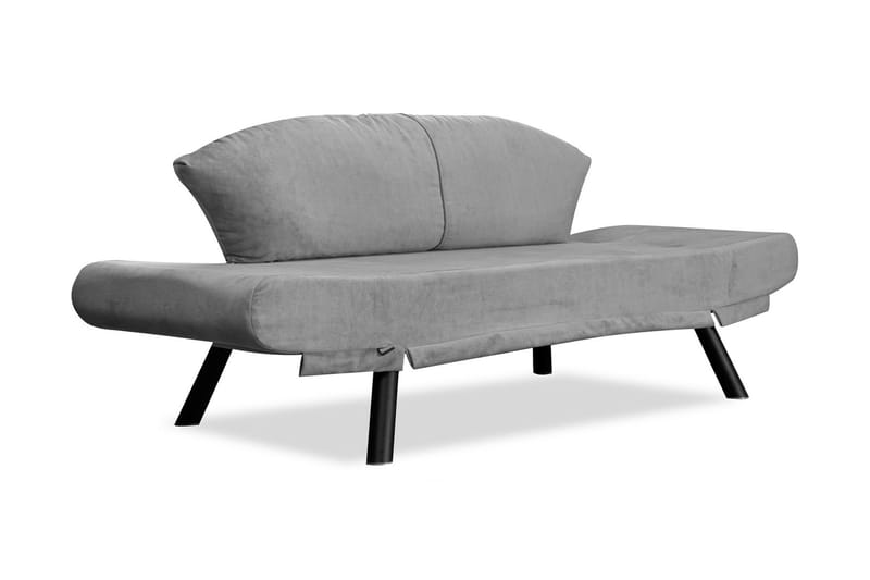 Albertina 2-istuttava vuodesohva 75x210 cm kankaalla - Harmaa - Huonekalut - Sohva - Vuodesohva - 2 istuttava vuodesohva