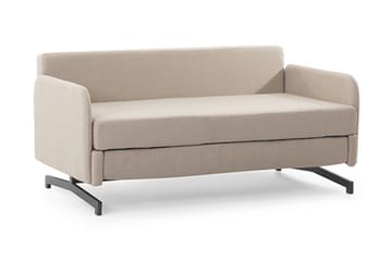 Belfast 2-istuttava taitettava suorakaiteen muotoinen vuodesohva 140x197 cm kangasta - Beige - Huonekalut - Sohva - Vuodesohva - 2 istuttava vuodesohva