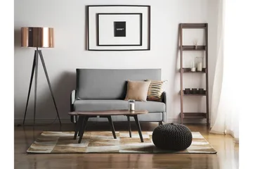 Belfast 2-istuttava taitettava suorakaiteen muotoinen vuodesohva 147x197 cm kangasta - Harmaa - Huonekalut - Sohva - Vuodesohva - 2 istuttava vuodesohva