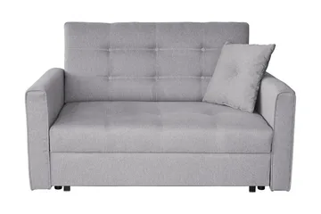 Bensbyn 2-istuttava jatkettava vuodesohva 112x196 cm säilytystilalla kankaalla - Harmaa - Huonekalut - Sohva - Vuodesohva - 2 istuttava vuodesohva