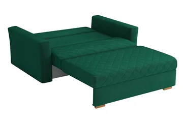 Bensbyn 2-istuttava vuodesohva 115x196 cm vuodettava ruutukuvio kangasta - Musta - Huonekalut - Sohva - Vuodesohva - 2 istuttava vuodesohva