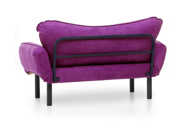 Mezonzo 2-istuttava vuodesohva 65x180 cm samettia - Violetti - Huonekalut - Sohva - Vuodesohva - 2 istuttava vuodesohva