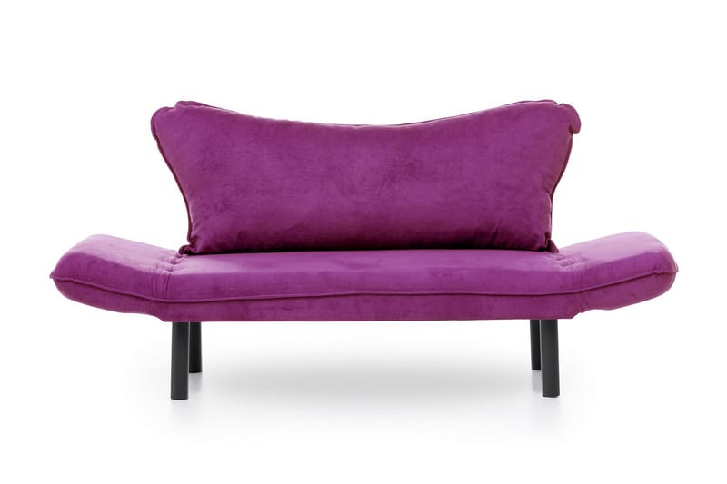 Mezonzo 2-istuttava vuodesohva 65x180 cm samettia - Violetti - Huonekalut - Sohva - Vuodesohva - 2 istuttava vuodesohva