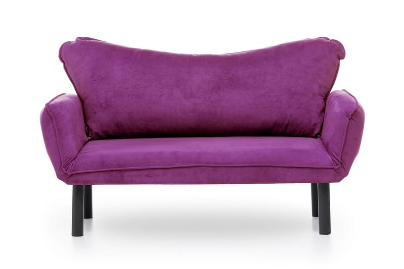 Mezonzo 2-istuttava vuodesohva 65x180 cm samettia - Violetti - Huonekalut - Sohva - Vuodesohva - 2 istuttava vuodesohva