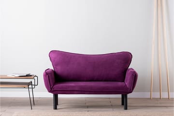 Mezonzo 2-istuttava vuodesohva 65x180 cm samettia - Violetti - Huonekalut - Sohva - Vuodesohva - 2 istuttava vuodesohva