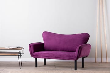 Mezonzo 2-istuttava vuodesohva 65x180 cm samettia - Violetti - Huonekalut - Sohva - Vuodesohva - 2 istuttava vuodesohva