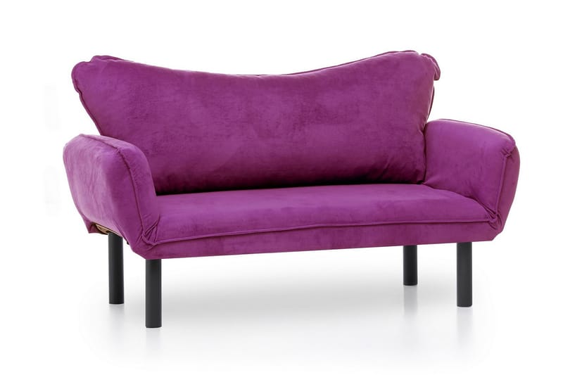 Mezonzo 2-istuttava vuodesohva 65x180 cm samettia - Violetti - Huonekalut - Sohva - Vuodesohva - 2 istuttava vuodesohva