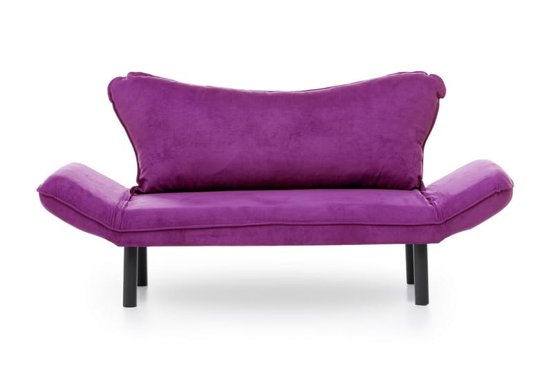 Mezonzo 2-istuttava vuodesohva 65x180 cm samettia - Violetti - Huonekalut - Sohva - Vuodesohva - 2 istuttava vuodesohva
