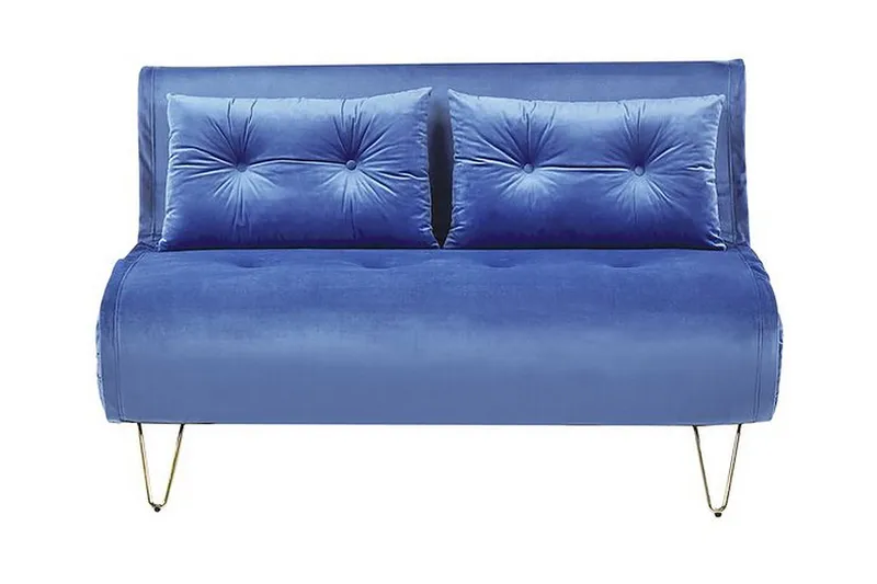 Sohva Vestfold 2:n ist Sametti Laivastonsininen - Sininen - Huonekalut - Sohva - Vuodesohva - 2 istuttava vuodesohva