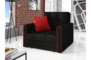 Viva Vuodesohva 103x100x85 cm - Musta - Huonekalut - Sohva - Vuodesohva - 2 istuttava vuodesohva