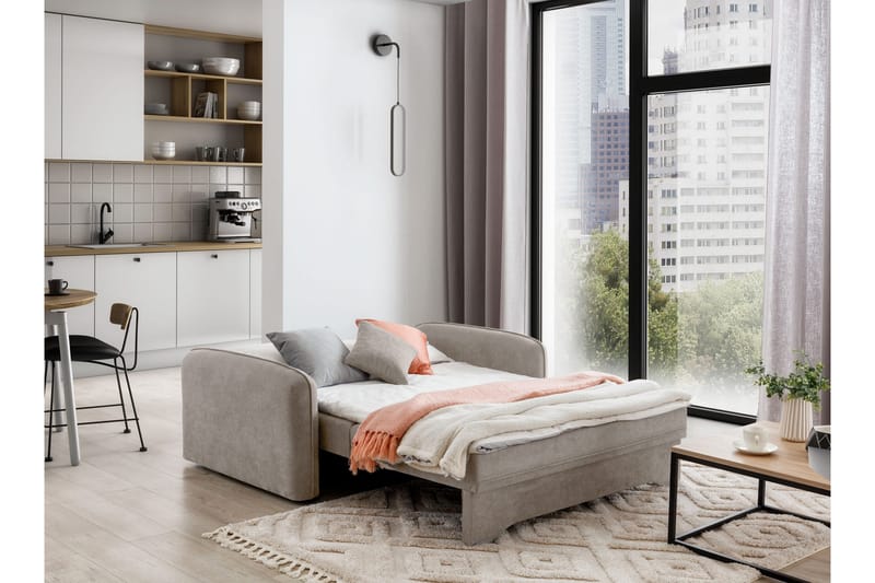 Vuodesohva Bandana säilytyksellä 2:n ist - Beige - Huonekalut - Sohva - Vuodesohva - 2 istuttava vuodesohva