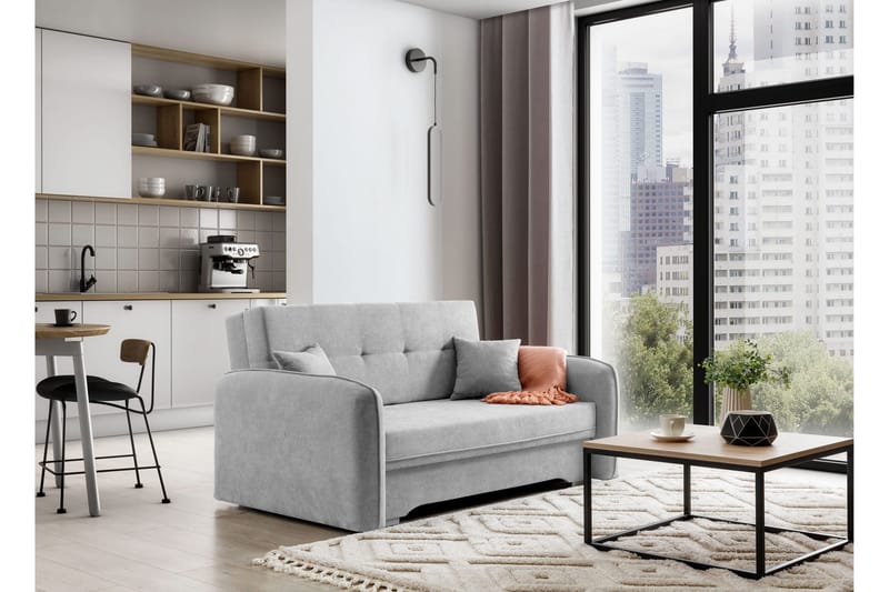 Vuodesohva Bandana säilytyksellä 2:n ist - Harmaa - Huonekalut - Sohva - Vuodesohva - 2 istuttava vuodesohva