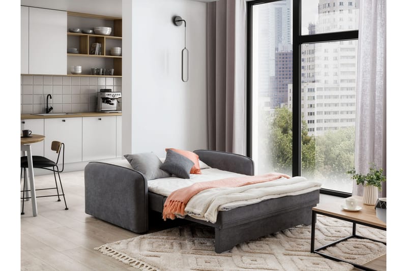 Vuodesohva Bandana säilytyksellä 2:n ist - Harmaa - Huonekalut - Sohva - Vuodesohva - 2 istuttava vuodesohva