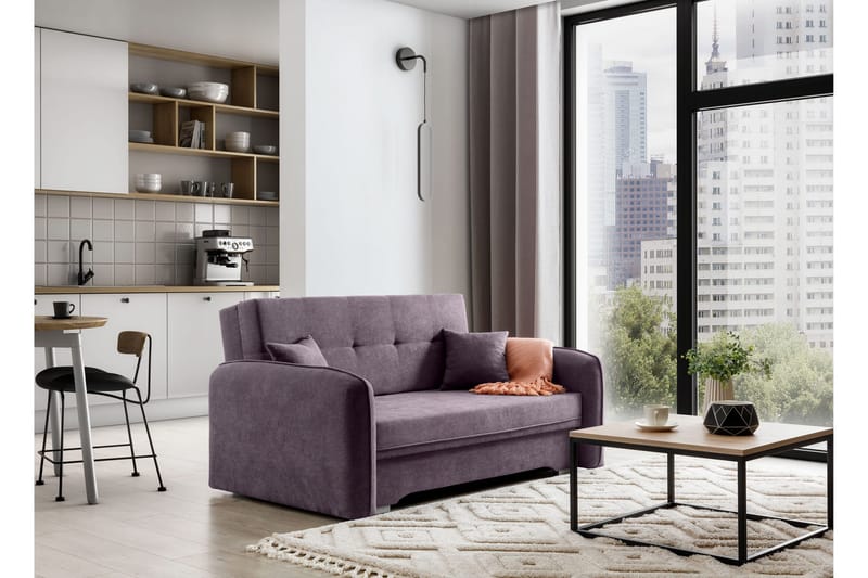 Vuodesohva Bandana säilytyksellä 2:n ist - Liila - Huonekalut - Sohva - Vuodesohva - 2 istuttava vuodesohva