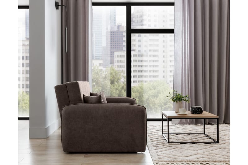 Vuodesohva Bandana säilytyksellä 2:n ist - Tummanruskea - Huonekalut - Sohva - Vuodesohva - 2 istuttava vuodesohva