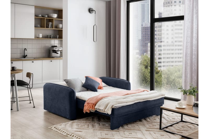 Vuodesohva Bandana säilytyksellä 2:n ist - Tummansininen - Huonekalut - Sohva - Vuodesohva - 2 istuttava vuodesohva