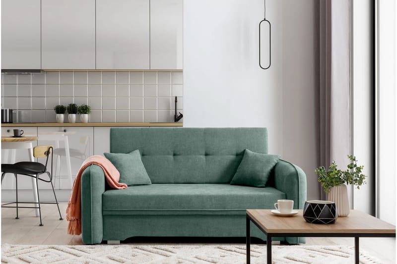 Vuodesohva Bandana säilytyksellä 2:n ist - Vihreä - Huonekalut - Sohva - Vuodesohva - 2 istuttava vuodesohva