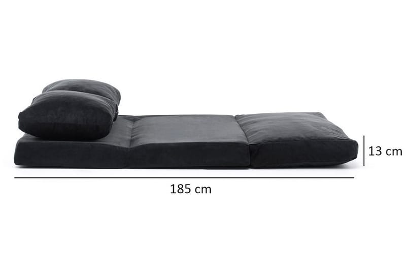 Vuodesohva Florentine 2:n ist 120x185 - Musta - Huonekalut - Sohva - Vuodesohva - 2 istuttava vuodesohva