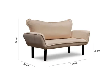Vuodesohva Golda 2:n ist - Beige - Huonekalut - Sohva - Vuodesohva - 2 istuttava vuodesohva