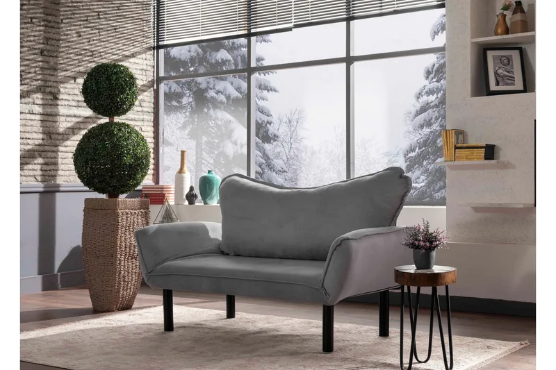 Vuodesohva Golda 2:n ist - Harmaa - Huonekalut - Sohva - Vuodesohva - 2 istuttava vuodesohva