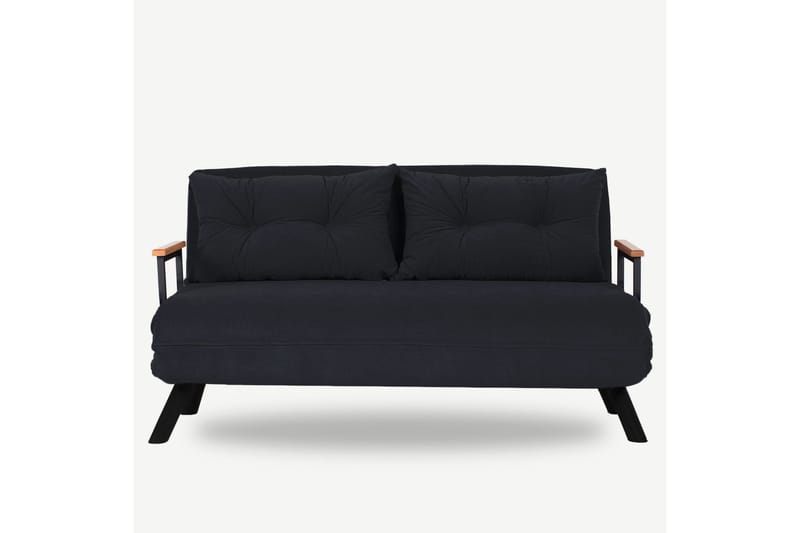 Vuodesohva Riceville 2:n ist 175x133 cm - Musta - Huonekalut - Sohva - Vuodesohva - 2 istuttava vuodesohva