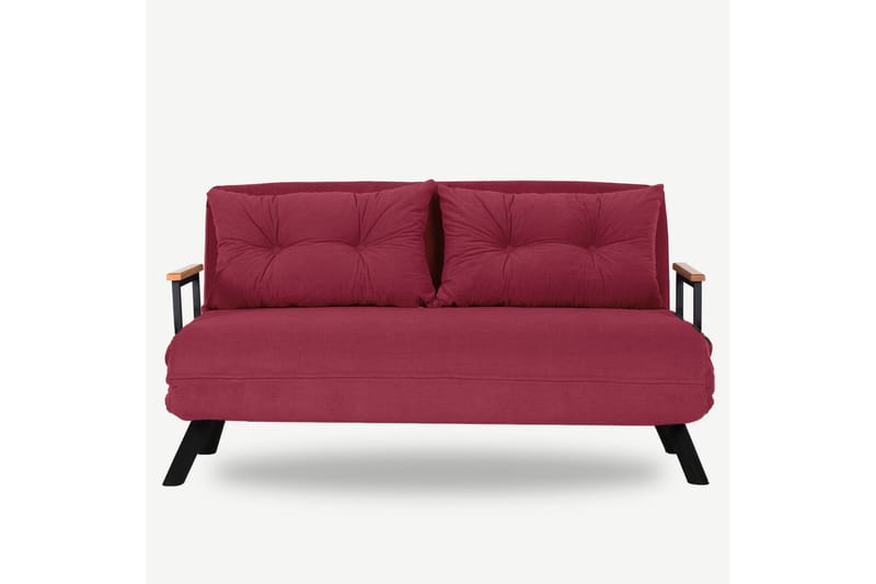 Vuodesohva Riceville 2:n ist 175x133 cm - Punainen - Huonekalut - Sohva - Vuodesohva - 2 istuttava vuodesohva