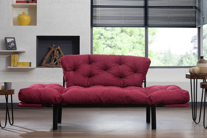 Vuodesohva Pamelia 2:n ist - Viininpunainen - Huonekalut - Sohva - Vuodesohva - 2 istuttava vuodesohva