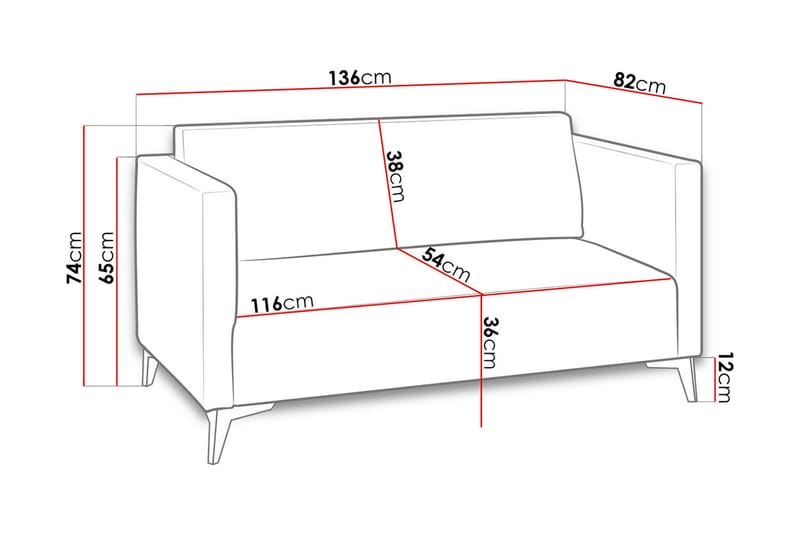 2:n ist Sohva Szafir 82x136 cm - Huonekalut - Sohva - Vuodesohva